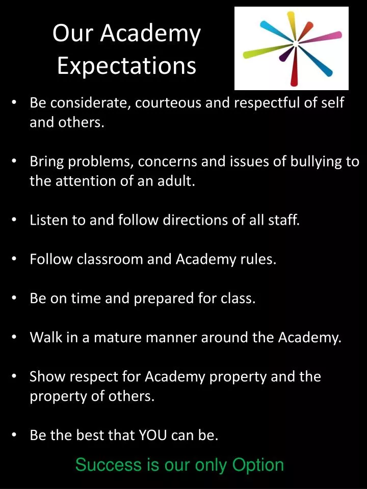 our academy expectations