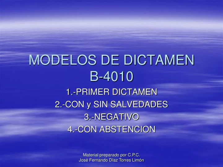 PPT - MODELOS DE DICTAMEN B-4010 PowerPoint Presentation, Free Download ...