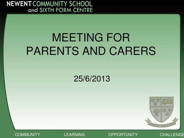meeting for parents and carers