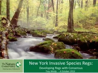 New York Invasive Species Regs: Developing Regs with Consensus