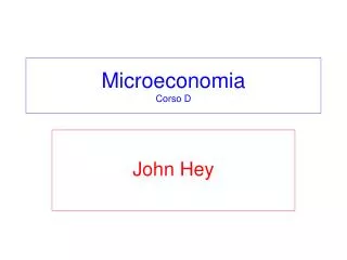Microeconomia Corso D
