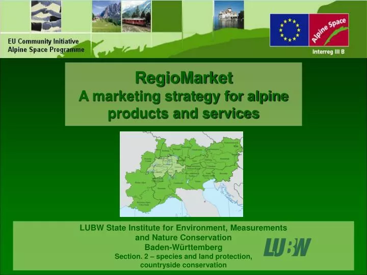 regiomarket a marketing strategy for alpine products and services