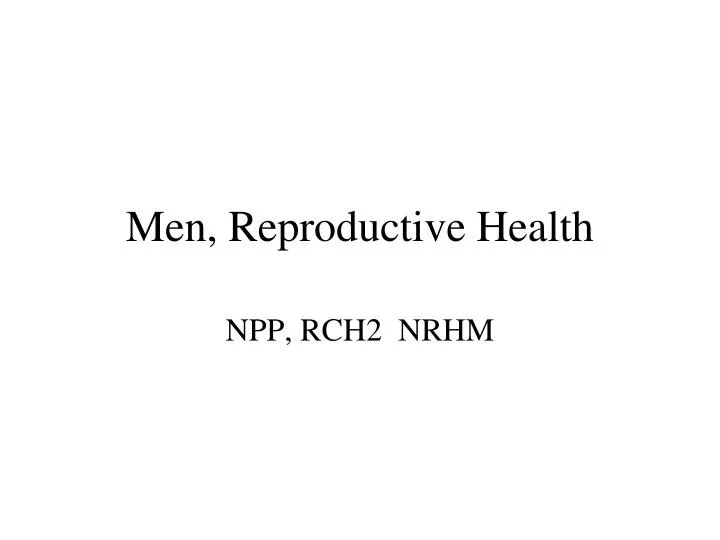 men reproductive health