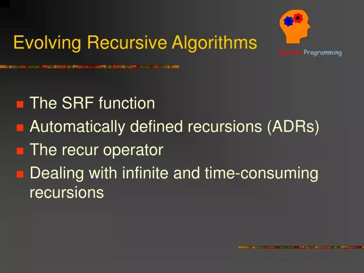 evolving recursive algorithms