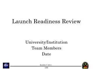 Launch Readiness Review