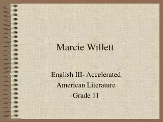 Marcie Willett