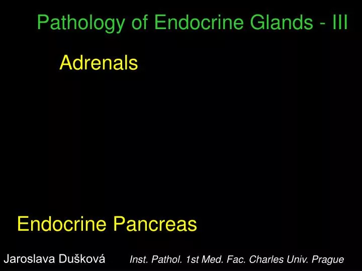 pathology of endocrine glands iii