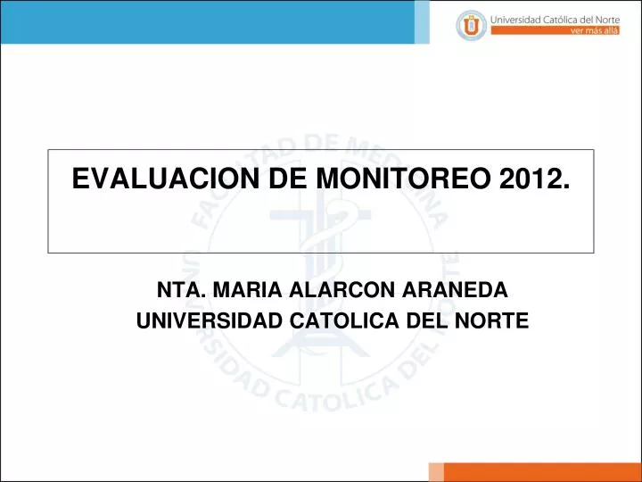 evaluacion de monitoreo 2012