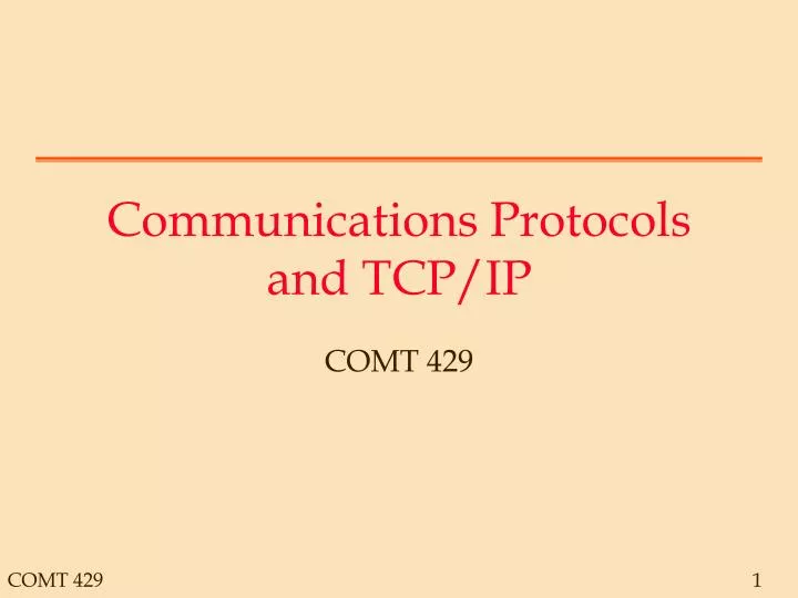 communications protocols and tcp ip
