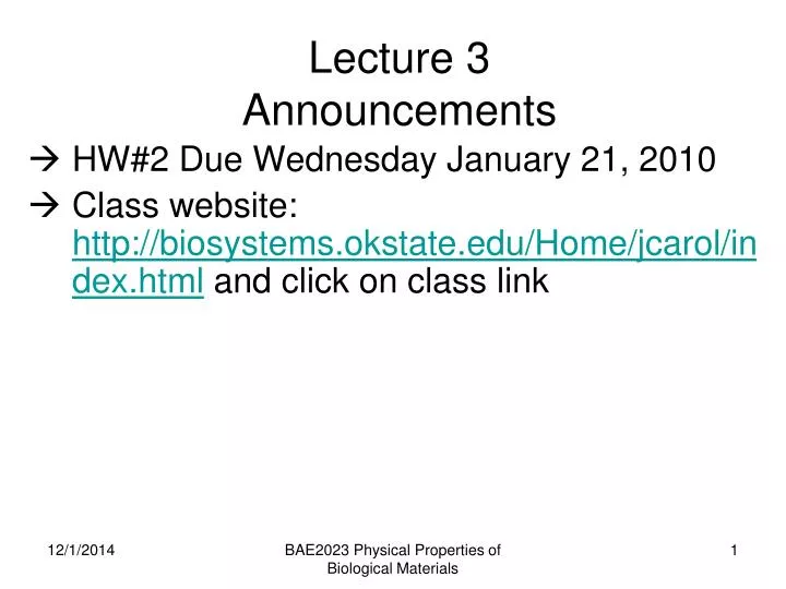 lecture 3 announcements