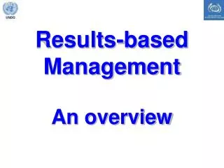 Results-based Management An overview