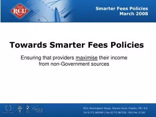 Towards Smarter Fees Policies