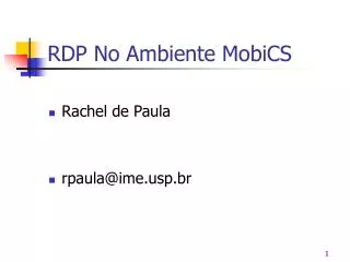 RDP No Ambiente MobiCS