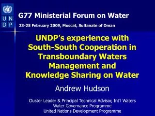 G77 Ministerial Forum on Water