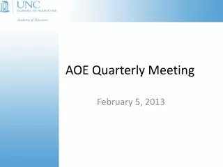 AOE Quarterly Meeting
