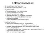 Telefoninterview I - slide 1