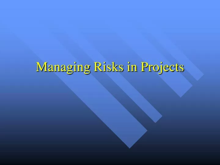 managing risks in projects