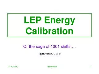 LEP Energy Calibration