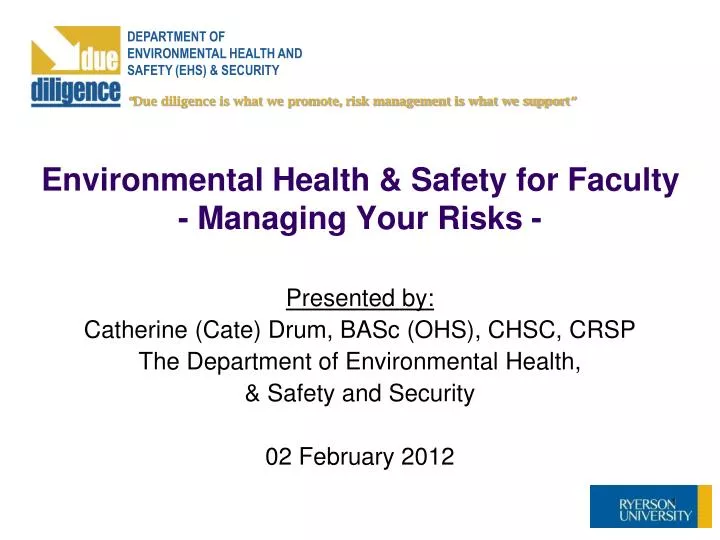 environmental health safety for faculty managing your risks