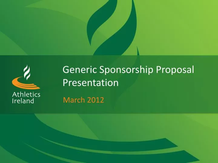generic sponsorship proposal presentation