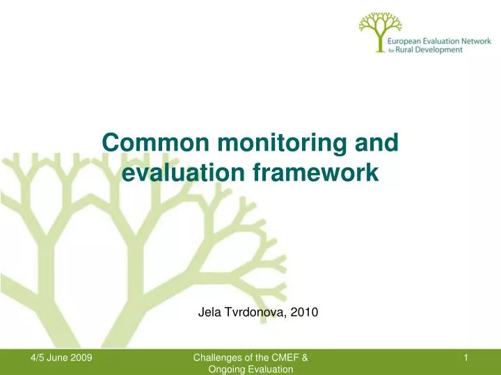 common monitoring and evaluation framework
