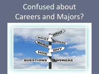 Confused about Careers and Majors?