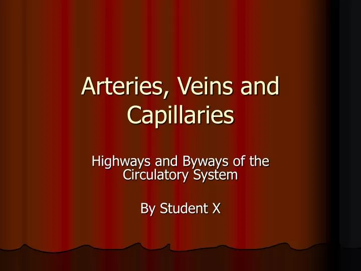 arteries veins and capillaries