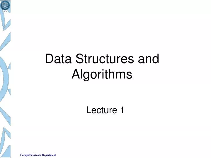 data structures and algorithms