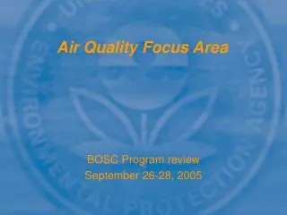 Air Quality Focus Area