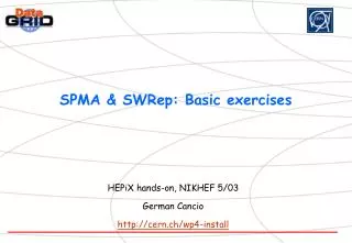 SPMA &amp; SWRep: Basic exercises