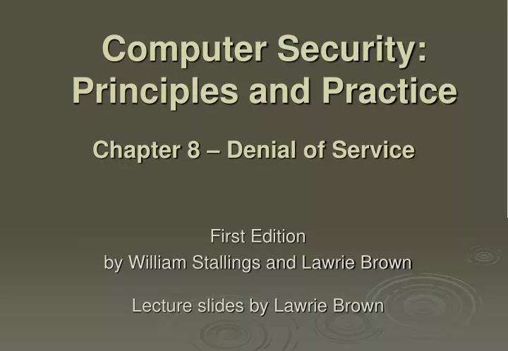 computer security principles and practice