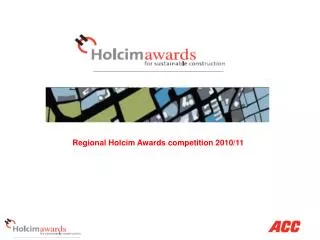 Regional Holcim Awards competition 2010/11