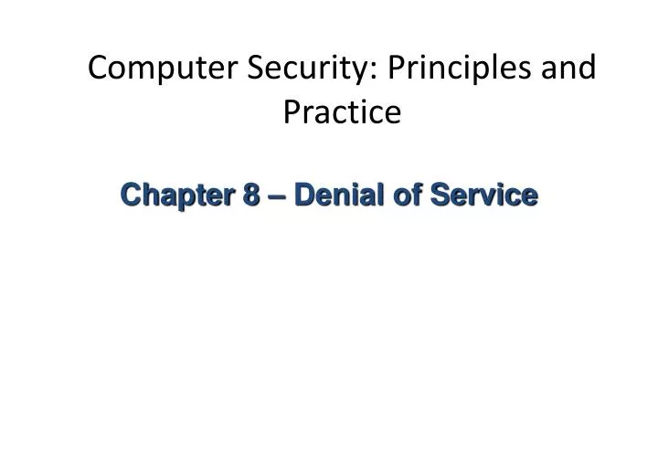 computer security principles and practice