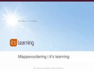 Mappevurdering i it’s learning