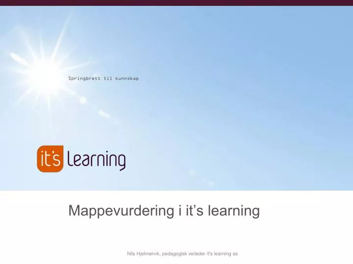 mappevurdering i it s learning