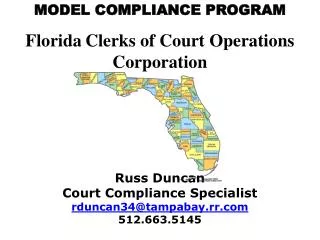 MODEL COMPLIANCE PROGRAM Florida Clerks of Court Operations Corporation