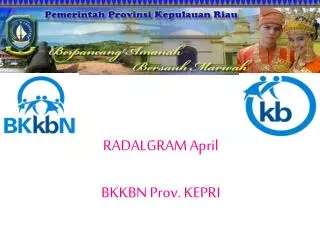 RADALGRAM April BKKBN Prov. KEPRI