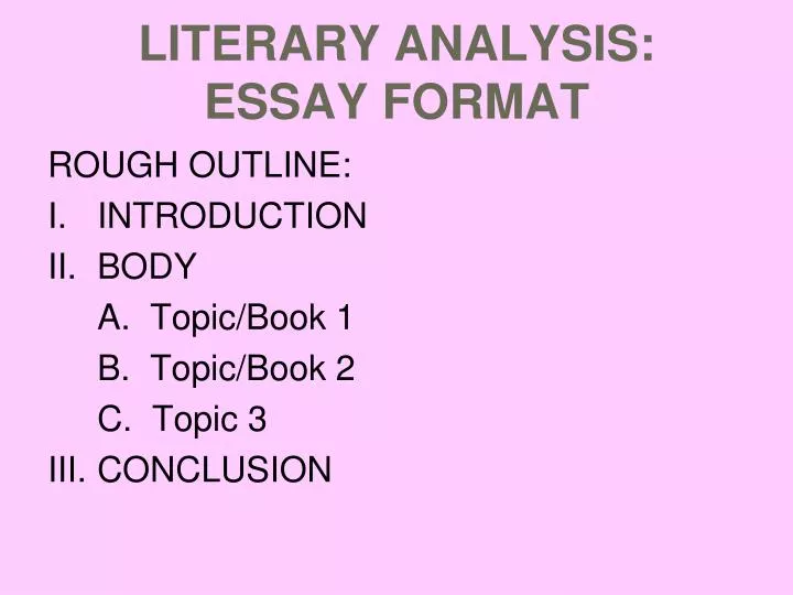 literary analysis essay format