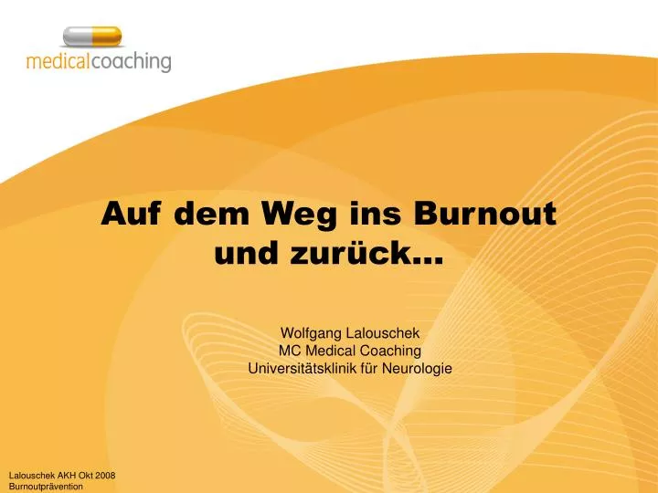 auf dem weg ins burnout und zur ck