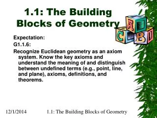 1.1: The Building Blocks of Geometry