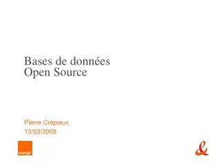 Bases de données Open Source