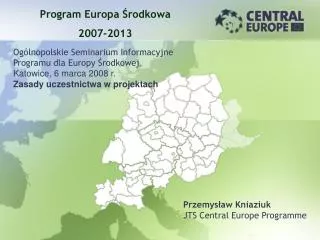 Program Europa Środkowa 2007-2013