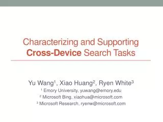 Characterizing and Supporting Cross-Device Search Tasks