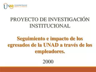 PROYECTO DE INVESTIGACIÓN INSTITUCIONAL