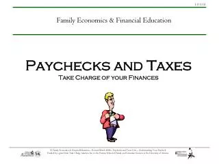 Paychecks and Taxes Take Charge of your Finances