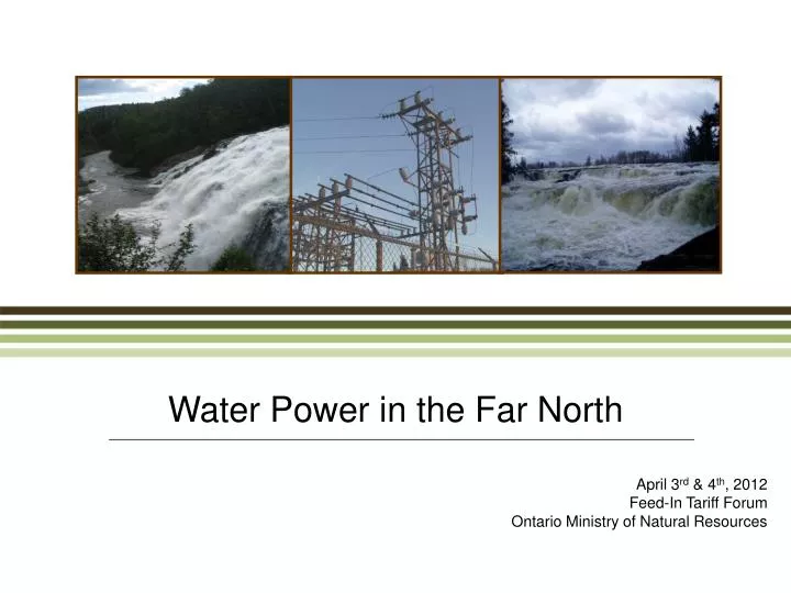 water power in the far north