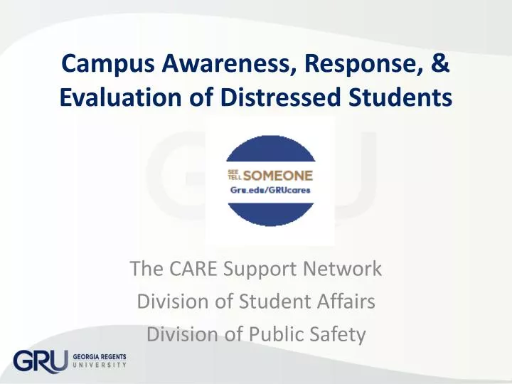 campus awareness response evaluation of distressed students