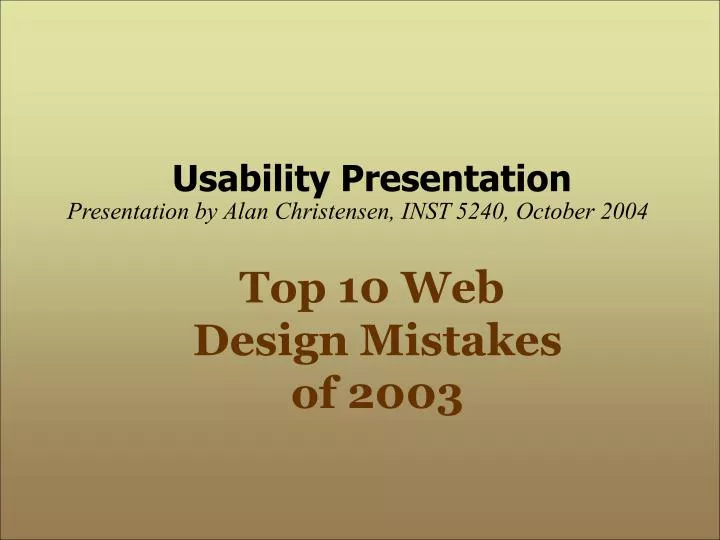 usability presentation