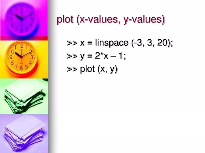plot x values y values