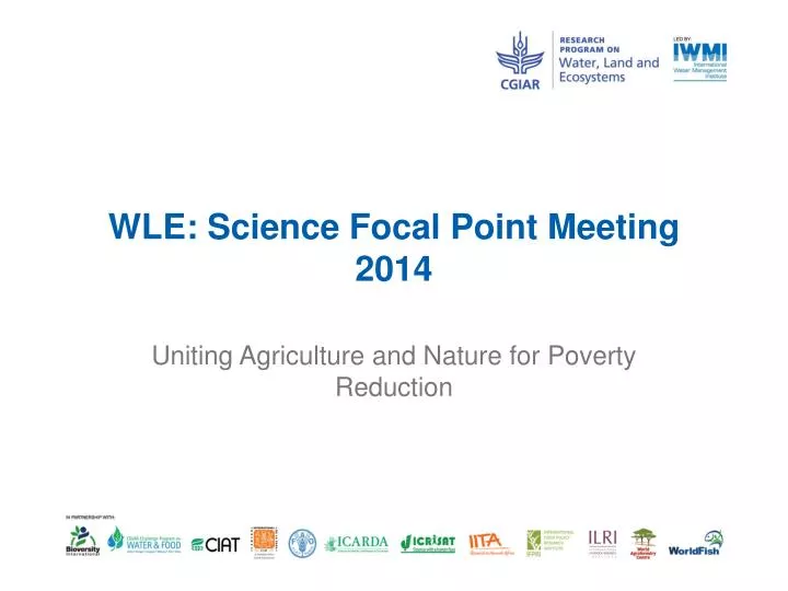 wle science focal point meeting 2014